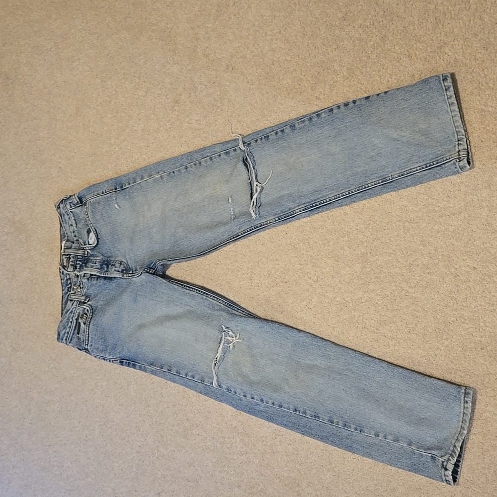 Juniors size 5 button fly Calvin Klein ripped jeans same day shipping